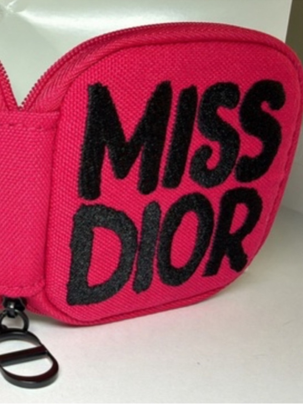 Dior Pink Canvas 'Miss Dior' Coin Pouch.NIB - Picture 2 of 4